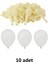 Şeffaf Balon 12" - 30 cm Lateks Şeffaf Renk Balon 10'lu Paket 1