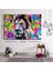 Dekoratif Baskı Illüstrasyon Aslan Pop Art Kanvas Tablo 1