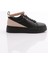 ES851 Kadın Kalin Taban Halhal Detayli Silver Taşlı Sneakers Ayakkabı 1