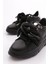 ES853 Kadın Kalin Taban Fiyonklu Sneakers Ayakkabı 4