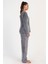 Kadın Welsoft Uzun Kol Füme Pijama Takım C0T2N1O304 2