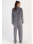 Kadın Welsoft Uzun Kol Füme Pijama Takım C0T2N1O304 4