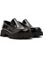 Kadın Siyah Rugan Deri Maskülen Loafer 24WFD184016 3