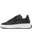 Erkek Siyah Bağcıklı Kalın Tabanlı Deri Sneaker 24WFD632318 2