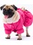 Fuşya Elizabeth Polarlı Su Geçirmez Küçük Irk Köpek Yağmurluğu 2