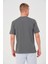 Unisex Düz Biskilet Yaka Oversize T-Shirt - Füme 2