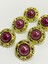 Vintage Serisi Düğme Seti / 2,5 cm 6 Lı Set (Gold - Bordo) 1