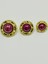 Vintage Serisi Düğme Seti / 2,5 cm 6 Lı Set (Gold - Bordo) 4