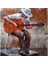 Kanvas şapkalı Gitarist Sayılarla Boyama Seti Kasnaklı 70 x 90 cm 1