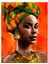Kanvas afrikalı Güzel 7 Sayılarla Boyama Seti Kasnaklı 40 x 50 cm 1