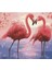 Kanvas aşık Flamingolar Sayılarla Boyama Seti Kasnaklı 90 x 110 cm 1
