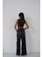 Siyah Deri Crop Yelek 5