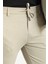 Çizgili Bej Slim Fit Erkek Mont Pantolon Takım 5