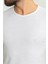 Desenli Ekru Rengi Slim Fit Bisiklet Yaka Erkek T-Shirt 2