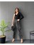 Kadın Tek Kol Tül Detaylı V Yaka Bodysuit Bluz 3