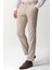 Cizgi Desenli Taş Rengi Slim Fit Klasik Erkek Pantolon 1