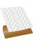 Kendinden Yapışkanlı Beyaz Balıksırtı Desenli Pvc Karo 30 x 30 cm (4 Adet) 0,36 M2 1