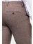 Desenli Bej Rengi Super Slim Fit Yün Erkek Pantolon 3