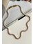 Çelik Gold Kare Taşlı Su Yolu Kolye (43 Cm) 1