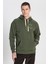 Wrangler Relaxed Fit Geniş Kesim Kapüşonlu İçi Polarlı Haki Sweatshirt 1