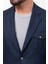 Düz Lacivert Slim Fit Mono Yaka Torba Cep Erkek Ceket 2