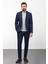 Düz Lacivert Slim Fit Mono Yaka Torba Cep Erkek Ceket 3