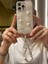 iPhone 16 Pro Uyumlu Lux Işıltılı Inci Charmlı Kalpli Kılıf 1