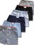 %100 Pamuklu Erkek Çocuk Boxer Külot Iç Çamaşır 6lı Set 1