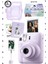 Mor Instax Mini 12 Lila Fotoğraf Makinesi-10'lu Film-Kıskaçlı Stand-Pvc Albüm ve Simli Pleksi Kılıf 1