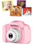 Ithalatçı Garantili Dijital Mini Kamera Fotoğraf Makinesi Pembe Çocuk Mini 1080P Hd Kamera Selfie 1 1