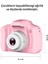 Ithalatçı Garantili Dijital Mini Kamera Fotoğraf Makinesi Pembe Çocuk Mini 1080P Hd Kamera Selfie 1 5