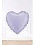 Saten Lila Kalp Folyo Balon 18INÇ 45CM Saten Lila Balon 1