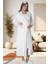 Mecit 6065 Ekru Uzun Sabahlıklı Gecelik Pijama Lohusa Set 2