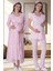Mecit 6060 Pembe Dantel Sabahlıklı Gecelik Pijama Lohusa Set 1