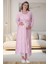 Mecit 6060 Pembe Dantel Sabahlıklı Gecelik Pijama Lohusa Set 3