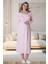 Mecit 6060 Pembe Dantel Sabahlıklı Gecelik Pijama Lohusa Set 4