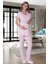 Mecit 6060 Pembe Dantel Sabahlıklı Gecelik Pijama Lohusa Set 5