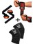 Fitness Sporcu Bilekliği Wrist Wraps + Ağırlık Kaldırma Kayışı Lifting Straps Turuncu + Antrenman Dizliği Knee Wraps Legend 3'lü Paket 1