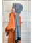 Scarf Pamuk Soft Şal - Geometrik Desenli Pamuklu Şal 01156 3