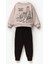Erkek Çocuk Araba Desenli Kışlık 3 Iplik Şardonlu Pamuklu Sweatshirt Eşofman Alt-Üst Takım 1