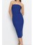 Yeni Fit Mezuniyet Balo Finike Dokuma Straplez Kolsuz Kol Bodycone Midi Boy Elbise 1