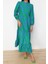 Regular Casual Günlük Terrycotton Dokuma Bisiklet Yaka Uzun Kol A-Line Maxi Boy Tesettür Elbise 2
