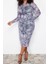 Yeni Fit Casual Günlük Tül Örme Bisiklet Yaka Uzun Kol Bodycone Midi Boy Büyük Beden Elbise 2
