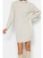 Yeni Oversize Casual Günlük Fitilli Triko Balıkçı Yaka Uzun Kol Kazak Elbise Mini Boy Elbise 1
