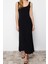 Yeni Slim Casual Günlük Kalın Sandy Örme Havuz Yaka Kolsuz Kol A-Line Maxi Boy Elbise 2
