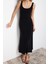 Yeni Slim Casual Günlük Kalın Sandy Örme Havuz Yaka Kolsuz Kol A-Line Maxi Boy Elbise 4