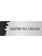 Metal Departman Kapı Isimliği Yönlendirme Levhası Hizmetli Odası 7X20 cm Gümüş Renk 1