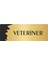 Metal Departman Kapı Isimliği Yönlendirme Levhası Veteriner 10X20 cm Altın Renk 1