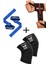 Fitness Sporcu Bilekliği Wrist Wraps Elite + Ağırlık Kaldırma Kayışı Lifting Straps Mavi + Antrenman Dizliği Knee Wraps Legend 3'lü Paket 1