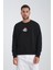 Japan Wave Erkek Yuvarlak Yakalı Nakışlı Sweatshirt 1